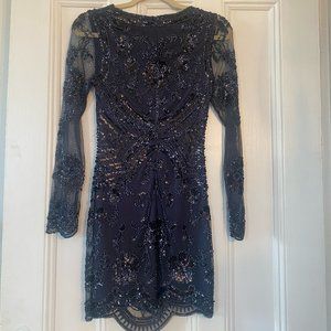 Dark Blue Sequined Dress